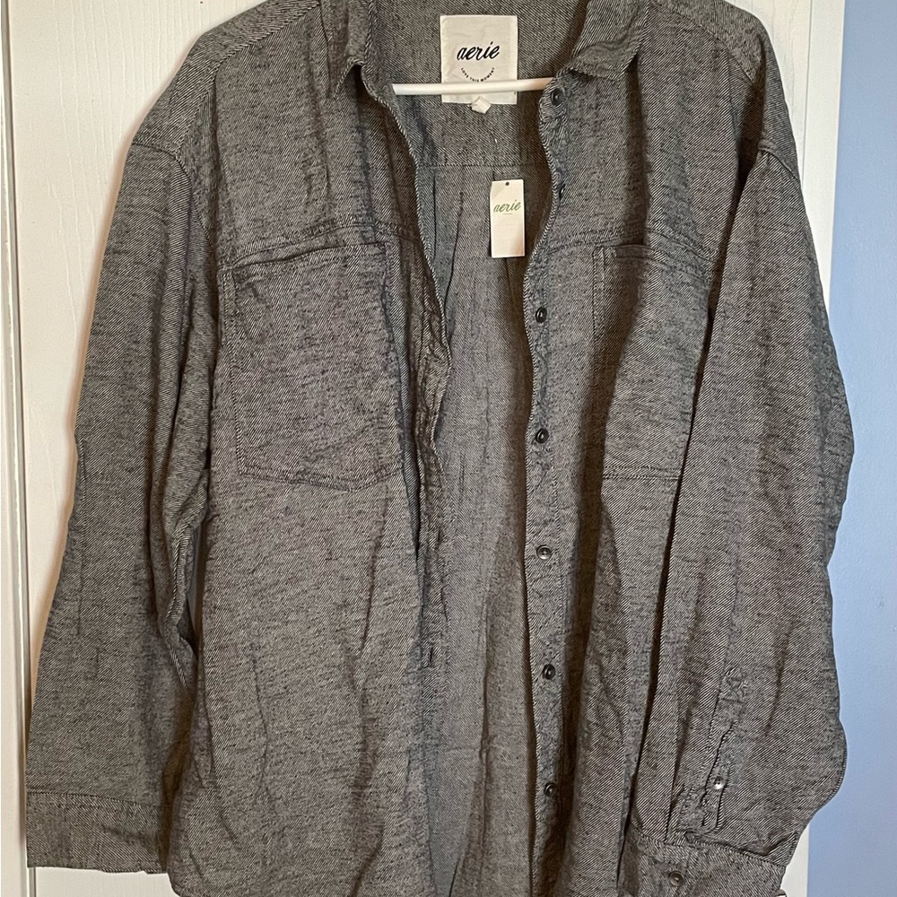 Aerie Anytime Fave Twill Shirt